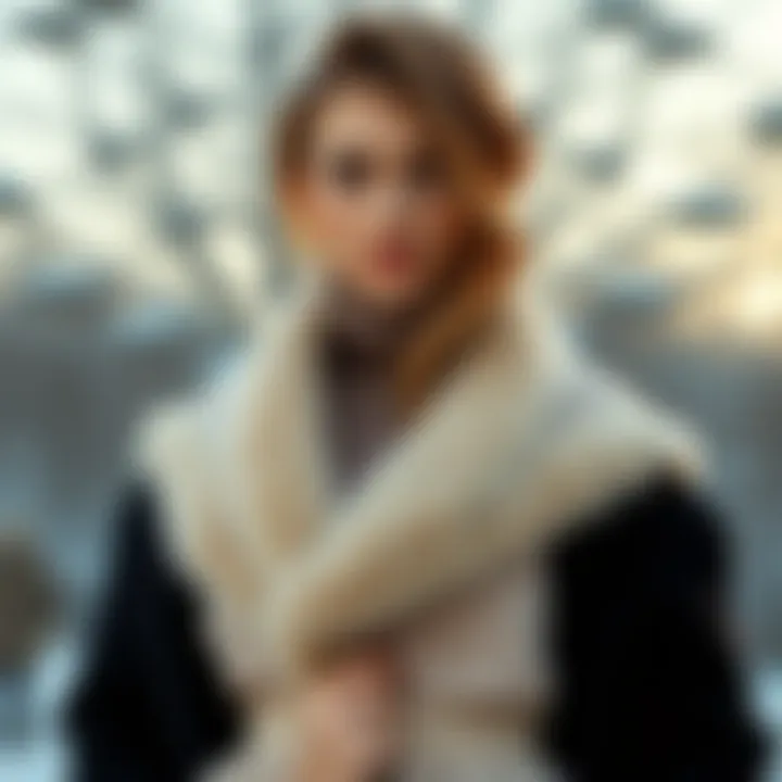 Elegant winter dress showcasing layered styling